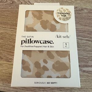 Kitsch Satin Pillowcase - Leopard Print - Standard Size